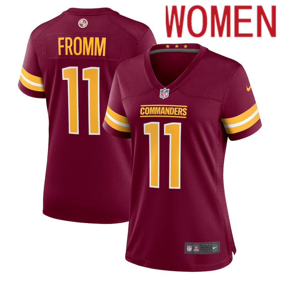 Women Washington Commanders #11 Jake Fromm Nike Burgundy Team Game NFL Jersey->youth nfl jersey->Youth Jersey